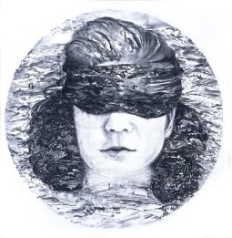 Nuageuse 1998, <p>fusain 60x60cm<br class='autobr' />
© ADAGP<br class='autobr' />
Photo David Huguenin</p>