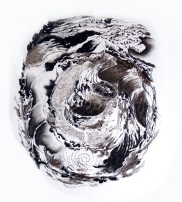 Spirale 2008, <p>fusain 61x46cm<br class='autobr' />
Collection Florence et Daniel Guerlain<br class='autobr' />
© ADAGP</p>